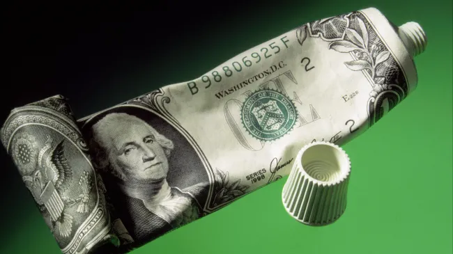 Dollar toothpaste tube